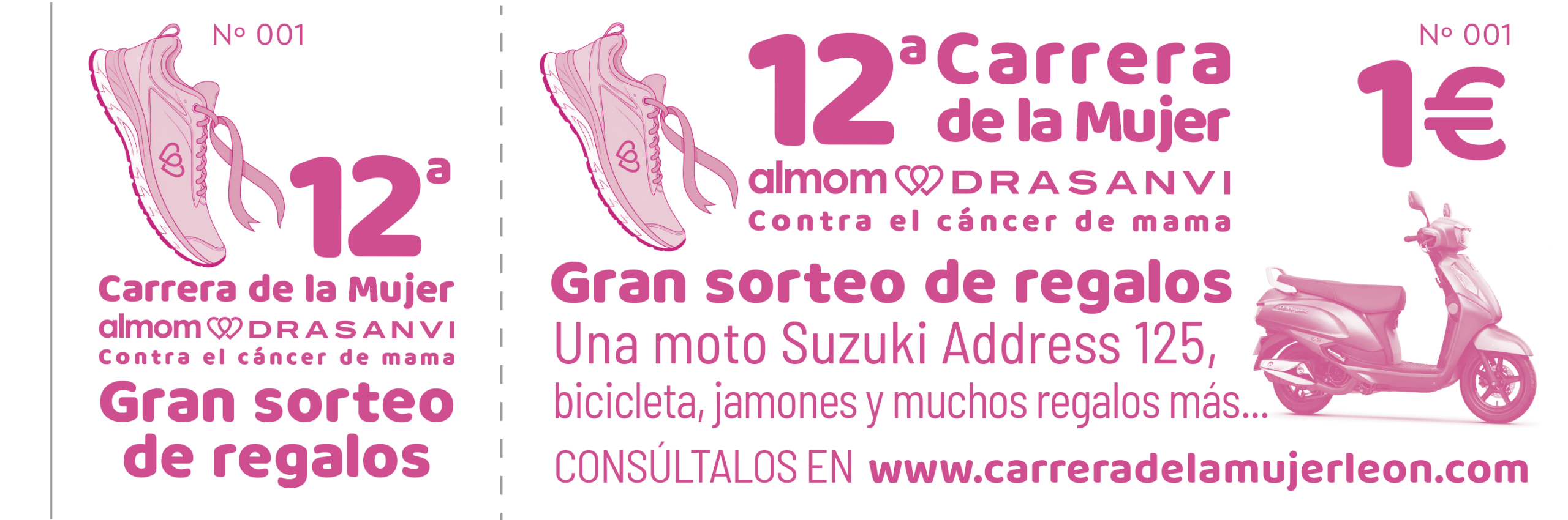Papeleta sorteo 12ª Carrera de la Mujer